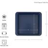 imageKitchenAid 9In Nonstick Swiss Engineered Aluminized Steel Square Cake Pan Dishwasher Safe Blue VelvetInk Blue