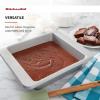 imageKitchenAid 9In Nonstick Swiss Engineered Aluminized Steel Square Cake Pan Dishwasher Safe Blue VelvetSilver
