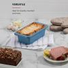 imageKitchenAid 9x5in Nonstick Aluminized Steel Loaf Pan SilverBlue Velvet