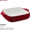 imageKitchenAid Square Baker Vitrified Stoneware 8in 8in 2in Blue VelvetEmpire Red
