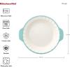imageKitchenAid Vitrified Stoneware Pie Plate 9Inch PistachioAqua Sky