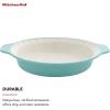 imageKitchenAid Vitrified Stoneware Pie Plate 9Inch PistachioAqua Sky