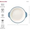 imageKitchenAid Vitrified Stoneware Pie Plate 9Inch PistachioBlue Velvet