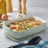imageKitchenAid Vitrified Stoneware Rectangular Baker with LidTrivet 45Quart PistachioPistachio