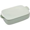 imageKitchenAid Vitrified Stoneware Rectangular Baker with LidTrivet 45Quart PistachioPistachio