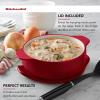 imageKitchenAid Vitrified Stoneware Round Baker 225Quart PistachioEmpire Red