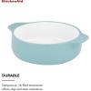 imageKitchenAid Vitrified Stoneware Round Casserole Baker 2Quart PistachioAqua Sky