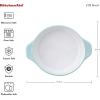 imageKitchenAid Vitrified Stoneware Round Casserole Baker 2Quart PistachioAqua Sky