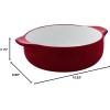 imageKitchenAid Vitrified Stoneware Round Casserole Baker 2Quart PistachioEmpire Red