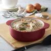 imageKitchenAid Vitrified Stoneware Round Casserole Baker 2Quart PistachioEmpire Red