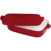 imageKitchenAid Vitrified Stoneware Rectangular Baker with LidTrivet 45Quart PistachioEmpire Red