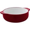 imageKitchenAid Vitrified Stoneware Round Casserole Baker 2Quart PistachioEmpire Red