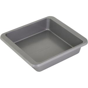 imageKitchenAid 9In Nonstick Swiss Engineered Aluminized Steel Square Cake Pan Dishwasher Safe Blue VelvetContour Silver