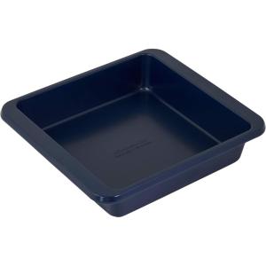 imageKitchenAid 9In Nonstick Swiss Engineered Aluminized Steel Square Cake Pan Dishwasher Safe Blue VelvetInk Blue