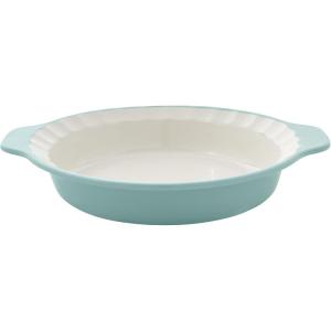 imageKitchenAid Vitrified Stoneware Pie Plate 9Inch PistachioAqua Sky
