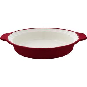 imageKitchenAid Vitrified Stoneware Pie Plate 9Inch PistachioEmpire Red
