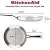 imageKitchenAid 5Ply Clad Polished Stainless Steel Fry PanSkillet 1225 InchStainless Steel