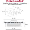 imageKitchenAid 5Ply Clad Roasting PanRoaster with Removable Rack 15 Inch x 115 Inch Polished Stainless Steel