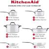 imageKitchenAid 5Ply Clad Stainless Steel Cookware Pots and Pans Set 10 Piece Polished Stainless