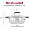 imageKitchenAid Casserole with Lid 4 Quart Brushed Stainless SteelBrushed Stainless Steel
