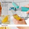 imageKitchenAid Classic Multifunction Can Opener and Bottle Opener Easy to Use Razor Sharp Stainless Steel Cutting Wheel Soft Ergonomic Handles CharcoalAqua Sky