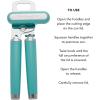 imageKitchenAid Classic Multifunction Can Opener and Bottle Opener Easy to Use Razor Sharp Stainless Steel Cutting Wheel Soft Ergonomic Handles CharcoalAqua Sky