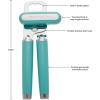 imageKitchenAid Classic Multifunction Can Opener and Bottle Opener Easy to Use Razor Sharp Stainless Steel Cutting Wheel Soft Ergonomic Handles CharcoalAqua Sky
