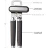 imageKitchenAid Classic Multifunction Can Opener and Bottle Opener Easy to Use Razor Sharp Stainless Steel Cutting Wheel Soft Ergonomic Handles CharcoalCharcoal