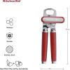 imageKitchenAid Classic Multifunction Can Opener and Bottle Opener Easy to Use Razor Sharp Stainless Steel Cutting Wheel Soft Ergonomic Handles CharcoalEmpire Red