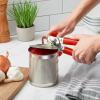 imageKitchenAid Classic Multifunction Can Opener and Bottle Opener Easy to Use Razor Sharp Stainless Steel Cutting Wheel Soft Ergonomic Handles CharcoalHot Sauce