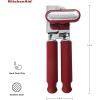 imageKitchenAid Classic Multifunction Can Opener and Bottle Opener Easy to Use Razor Sharp Stainless Steel Cutting Wheel Soft Ergonomic Handles CharcoalSoft Red