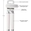 imageKitchenAid Classic Multifunction Can Opener and Bottle Opener Easy to Use Razor Sharp Stainless Steel Cutting Wheel Soft Ergonomic Handles CharcoalWhite