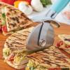 imageKitchenAid Classic Pizza Wheel with Sharp Blade For Cutting Through Crusts Pies and More Built In Finger Guard for Safety and Comfort Grip to Protect Fingers Dishwasher Safe 9Inch RedAqua Sky