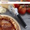 imageKitchenAid Classic Pizza Wheel with Sharp Blade For Cutting Through Crusts Pies and More Built In Finger Guard for Safety and Comfort Grip to Protect Fingers Dishwasher Safe 9Inch RedBlack