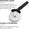 imageKitchenAid Classic Pizza Wheel with Sharp Blade For Cutting Through Crusts Pies and More Built In Finger Guard for Safety and Comfort Grip to Protect Fingers Dishwasher Safe 9Inch RedSoft Black