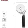 imageKitchenAid Classic Pizza Wheel with Sharp Blade For Cutting Through Crusts Pies and More Built In Finger Guard for Safety and Comfort Grip to Protect Fingers Dishwasher Safe 9Inch RedBlack