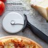imageKitchenAid Classic Pizza Wheel with Sharp Blade For Cutting Through Crusts Pies and More Built In Finger Guard for Safety and Comfort Grip to Protect Fingers Dishwasher Safe 9Inch RedSoft Black