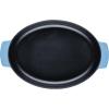 imageKitchenAid Enameled Cast Iron Au Gratin Oval Roasting Pan 25 Quart Blue Velvet