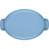 imageKitchenAid Enameled Cast Iron Au Gratin Oval Roasting Pan 25 Quart Blue Velvet