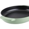 imageKitchenAid Enameled Cast Iron Au Gratin Oval Roasting Pan 25 Quart Pistachio