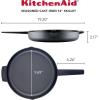imageKitchenAid Enameled Cast Iron Frying PanSkillet with Helper Handle and Pour Spouts 12 Inch PistachioCast Iron Black
