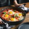 imageKitchenAid Enameled Cast Iron Frying PanSkillet with Helper Handle and Pour Spouts 12 Inch PistachioCast Iron Black