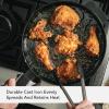 imageKitchenAid Enameled Cast Iron Frying PanSkillet with Helper Handle and Pour Spouts 12 Inch PistachioCast Iron Black