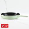 imageKitchenAid Enameled Cast Iron Frying PanSkillet with Helper Handle and Pour Spouts 12 Inch PistachioPistachio