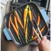 imageKitchenAid Enameled Cast Iron Square Grill and Roasting Pan 11 Inch Blue Velvet