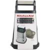 imageKitchenAid Gourmet 4Sided Stainless Steel Box Grater for Fine Medium and Coarse Grate and Slicing Detachable 3 Cup Storage Container and Measurment Markings Dishwasher Safe 10 inches tall AquaBlack