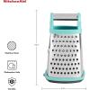 imageKitchenAid Gourmet 4Sided Stainless Steel Box Grater for Fine Medium and Coarse Grate and Slicing Detachable 3 Cup Storage Container and Measurment Markings Dishwasher Safe 10 inches tall AquaAqua Sky