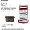 imageKitchenAid Gourmet 4Sided Stainless Steel Box Grater for Fine Medium and Coarse Grate and Slicing Detachable 3 Cup Storage Container and Measurment Markings Dishwasher Safe 10 inches tall AquaEmpire Red