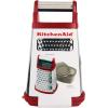 imageKitchenAid Gourmet 4Sided Stainless Steel Box Grater for Fine Medium and Coarse Grate and Slicing Detachable 3 Cup Storage Container and Measurment Markings Dishwasher Safe 10 inches tall AquaEmpire Red