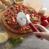 imageKitchenAid Gourmet Stainless Steel Pizza Wheel with Sharp Blade to Easily Cutting Pizza Crusts Pies and more Finger Guard for Safety and Comfort Grip to Protect Fingers Dishwasher Safe BlackRed